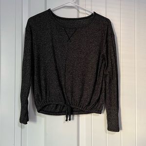 Girls Justice black tie waist top